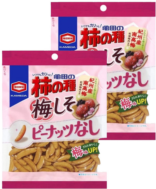 龜田製菓 柿之種 梅子紫蘇柿種米果, 91g, 2包