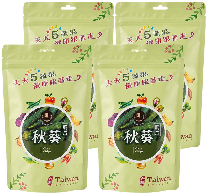 MR.JOHNSON 強森先生 秋葵脆片, 60g, 4包