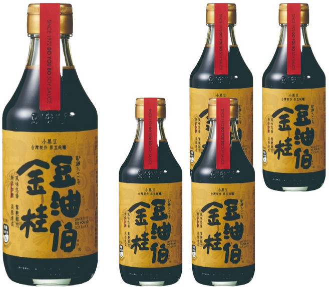 豆油伯 金桂釀造醬油, 300ml, 5瓶