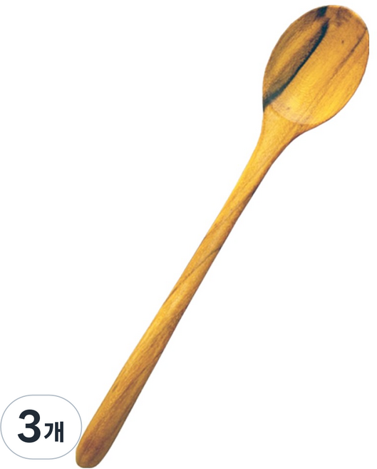 斯瓦哈 未塗層柚木原木湯匙, 單一顏色, 3個, 單品