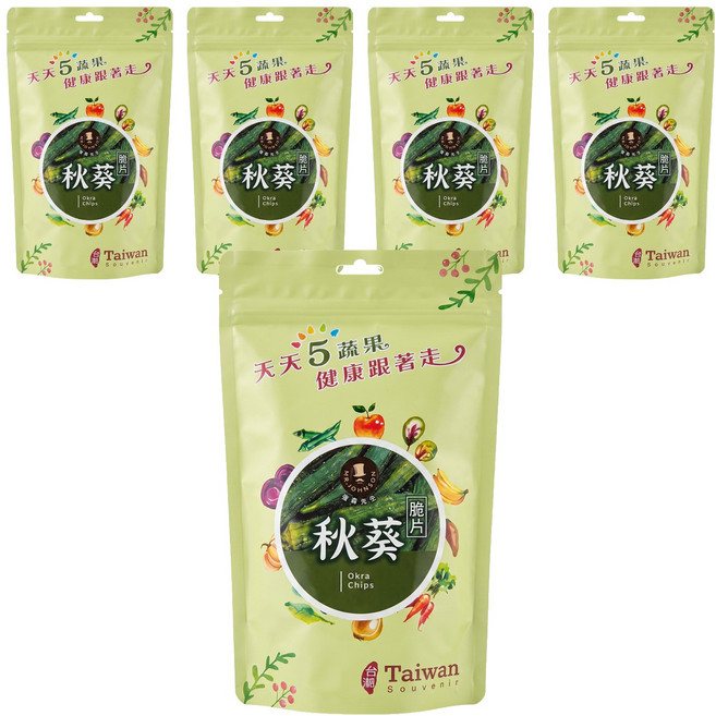 MR.JOHNSON 強森先生 秋葵脆片, 60g, 5包