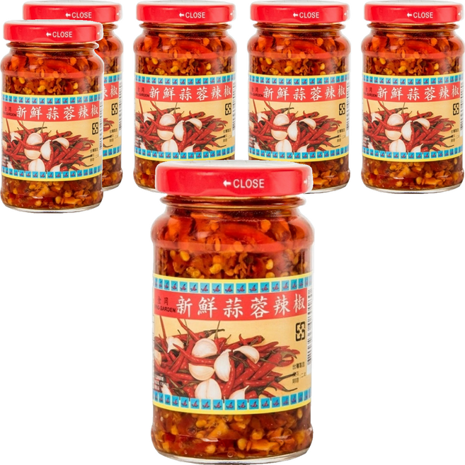 KING GARDEN 金岡 新鮮蒜蓉辣椒, 135g, 6瓶