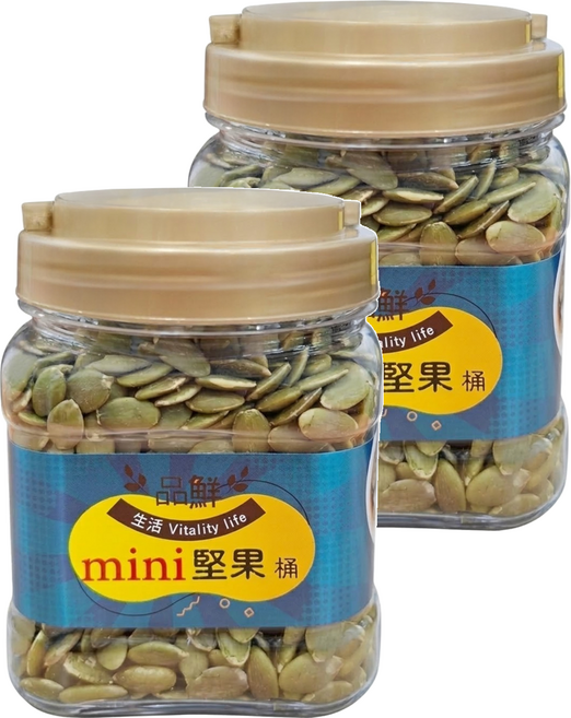 品鮮生活 mini 堅果桶 原味南瓜子, 350g, 2罐