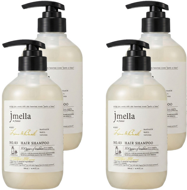 JMELLA 青澀初戀洗髮精, 500ml, 4瓶