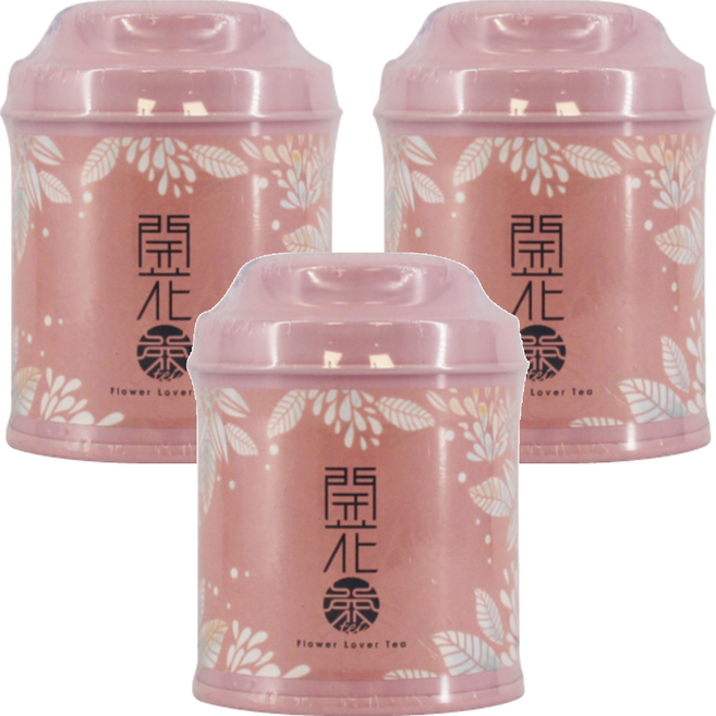 無藏茗茶 工藝花茶 會開花的茶 粉色 小茶罐, 8g, 1罐, 3罐
