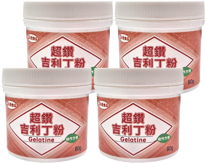 永詮食品 超鑽吉利丁粉, 80g, 4罐