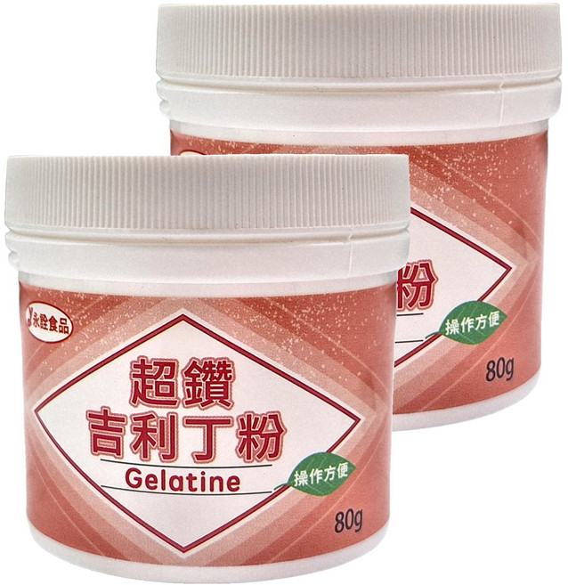 永詮食品 超鑽吉利丁粉, 80g, 2罐