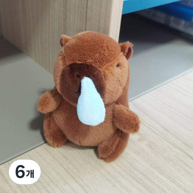 I'CLE 造型水豚絨毛娃娃鑰匙圈, 05 鼻涕, 12cm, 6個