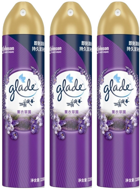 glade 滿庭香 空氣清淨劑, 薰衣草香, 320ml, 3瓶