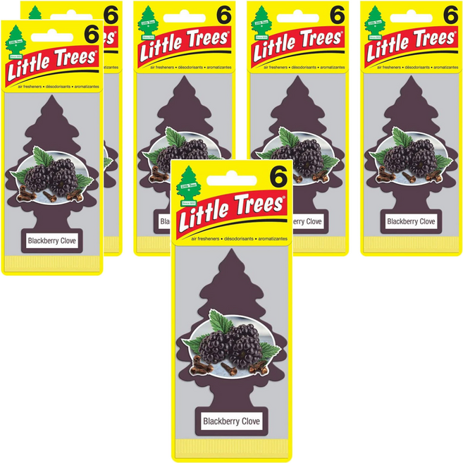 Little Trees 小樹香片 香氛卡, 黑莓丁香, 7g, 6片