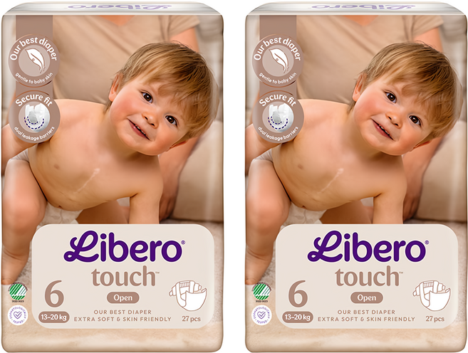 Libero 麗貝樂 touch 嬰兒紙尿褲 XL 13~20kg, 第6階段, 54片
