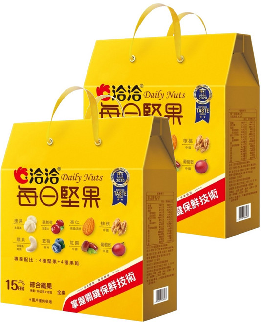 ChaCha 洽洽 每日堅果禮盒 綜合纖果, 2盒