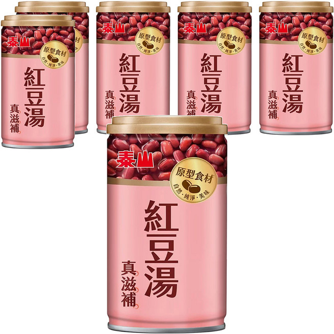 TAISUN 泰山 100%無添加紅豆湯, 330g, 6罐