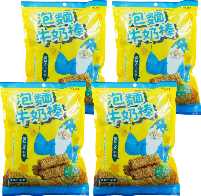 金合麥 泡麵白巧克力風味棒, 150g, 4袋