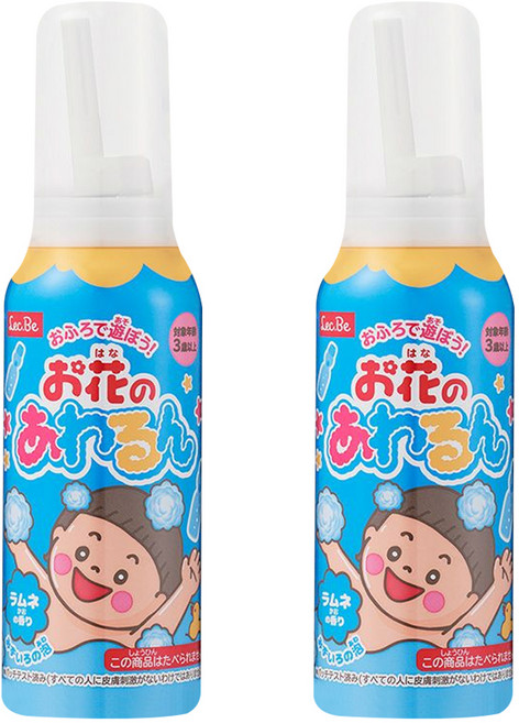 LEC 兒童泡澡慕絲 花型泡泡 彈珠汽水香 日本製, 120ml, 2罐