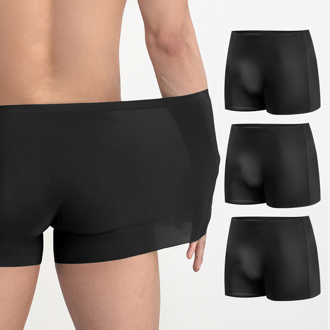 M4END 透氣性佳涼感材質男性四角褲 Men's Skin 3件組