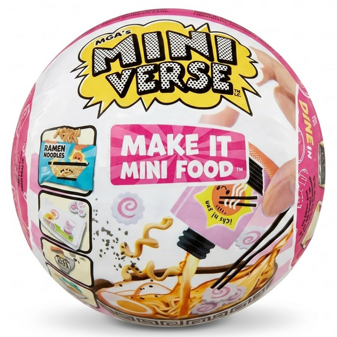 MGA Entertainment 迷你宇宙手作驚喜球-美食快餐2B 隨機出貨一款, 1入