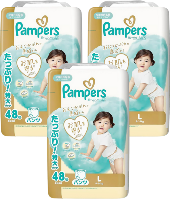 Pampers 幫寶適 日本境內版 極上守護拉拉褲 9~14kg, L, 144片