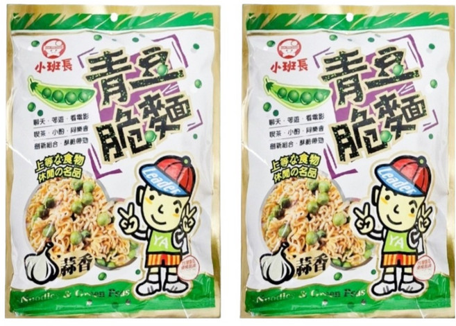 CLASS LEADER'S HOME 小班長的家 青豆脆麵 蒜香口味, 200g, 2包