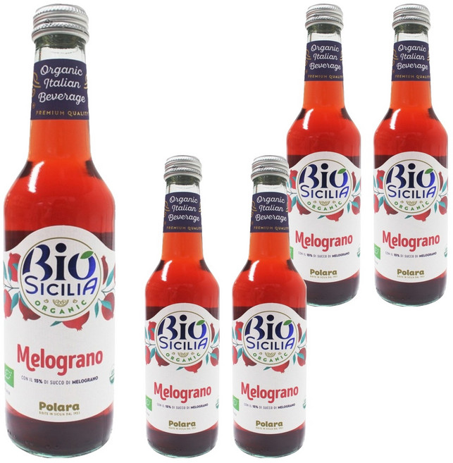 Polara 有機 Melograno 碳酸飲料 石榴味, 5個, 275ml