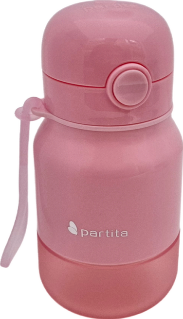 partita 帕緹塔 矽膠彈蓋水壺 176g, 玉粉, 350ml, 1個