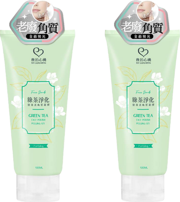 MY SCHEMING 我的心機 綠茶淨化臉部去角質凝膠, 120ml, 2件
