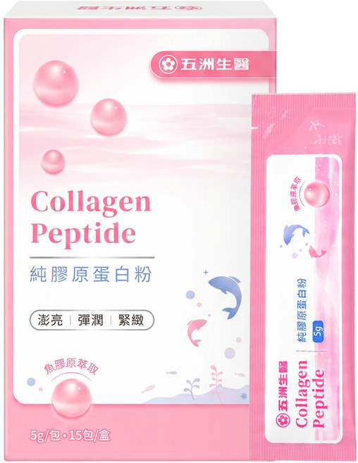 五洲生醫 純膠原蛋白粉, 15包, 5g, 1盒