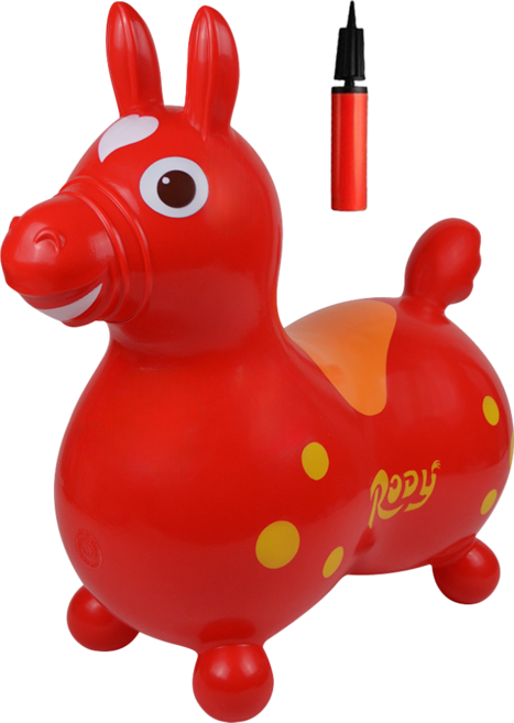Rody 跳跳馬 基本色 贈打氣筒, 紅色, 1個