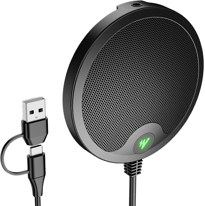 e-kit 逸奇 USB 全指向電腦桌面觸控感應開關會議型麥克風 MIC-B10, 黑色