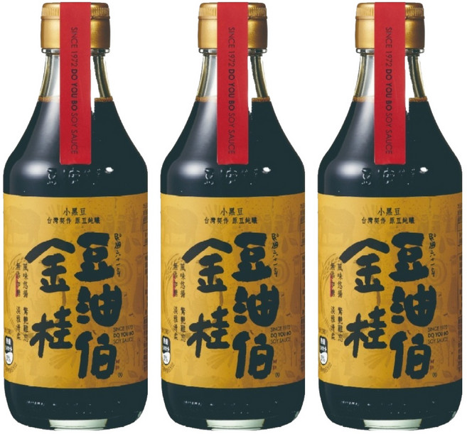 豆油伯 金桂釀造醬油, 300ml, 3瓶