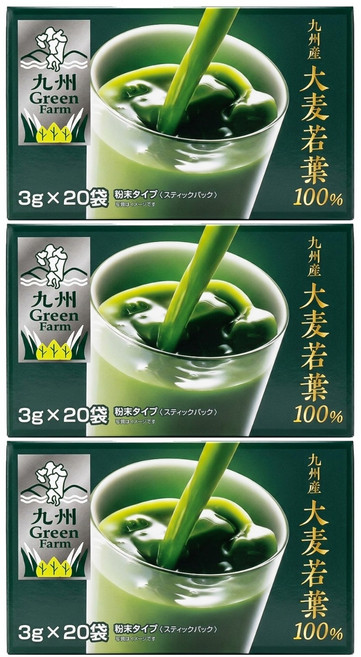 九州 Green Farm 日本九州產 大麥若葉青汁 20入, 60g, 3盒