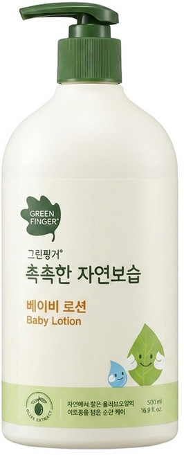 GREEN FINGER 綠手指 三效保濕系列 嬰幼兒潤膚乳液, 500ml, 1瓶