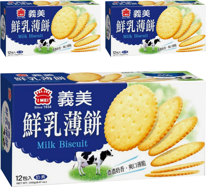 義美 鮮乳薄餅, 240g, 3盒