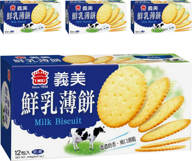 義美 鮮乳薄餅, 240g, 4盒