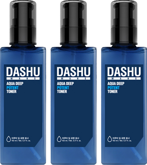 DASHU 男士水潤深層活力化妝水, 153ml, 3個