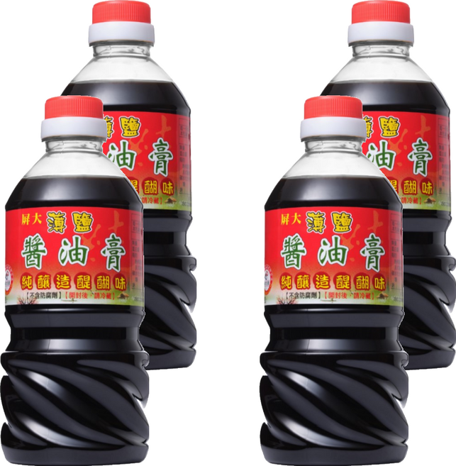 屏大 薄鹽醬油膏, 560ml, 4瓶