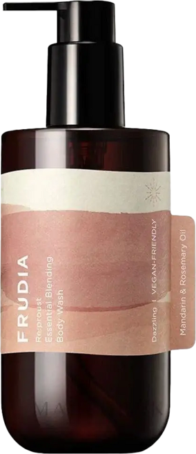 FRUDIA 台灣公司貨 自然而然 植萃精油沐浴乳 橙橘 + 迷迭香, 300ml, 1瓶