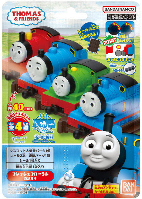 BANDAI 卡通公仔兒童入浴劑 湯瑪士小火車 + 泡澡粉 22g, 混合顏色, 1組