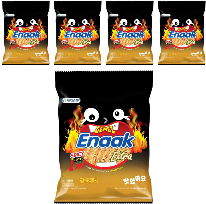 GEMEZ Enaak 韓式小雞麵 勁辣味, 84g, 5袋
