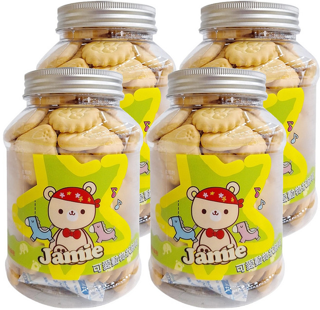 恩澤食品 可愛動物餅乾, 150g, 4罐