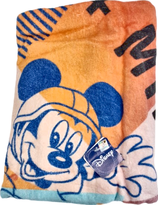 LIFE 來福牌 Disney 迪士尼印花浴巾 420g 棉紗 80 x 150cm, 滑板旋風米奇米妮, 1條