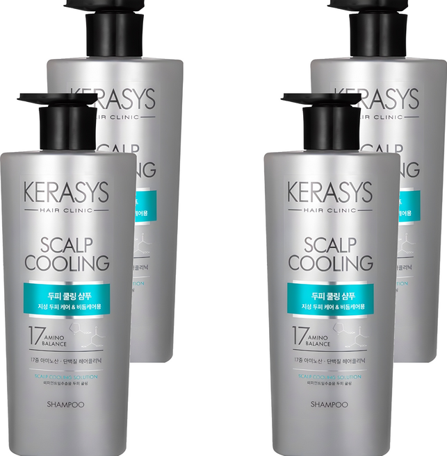 AEKYUNG 愛敬 Kerasys 頭皮清涼蛋白洗髮精, 600ml, 4個