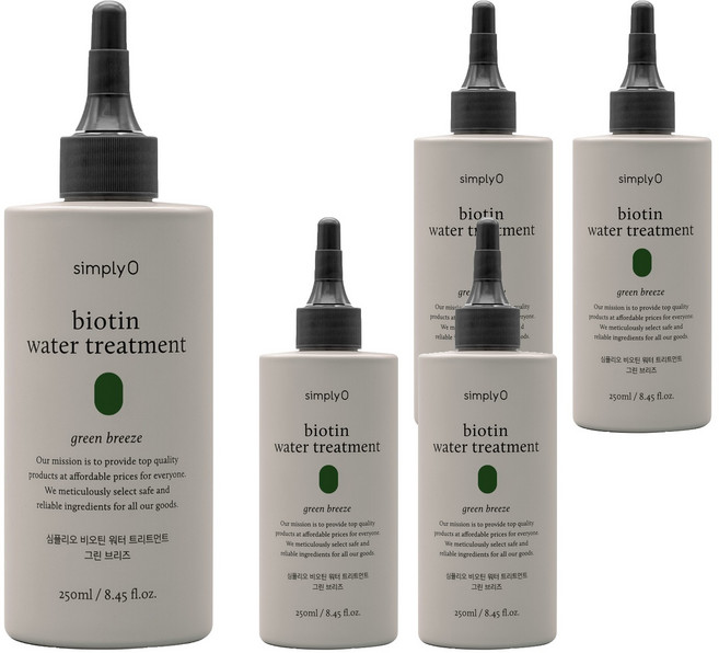 simplyO 生物素保濕護髮素, 5個, 250ml