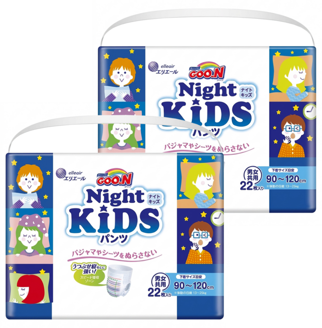 GOO.N 大王 YA晚褲/尿布 13~25kg, KIDS, 44片