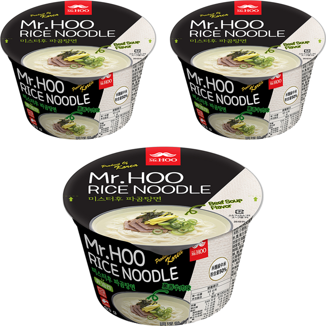 Mr.HOO 米麵線 蔥香牛肉味 93g, 3入