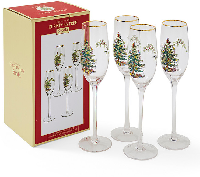 Spode 聖誕樹香檳杯 4入, 1套, 240ml