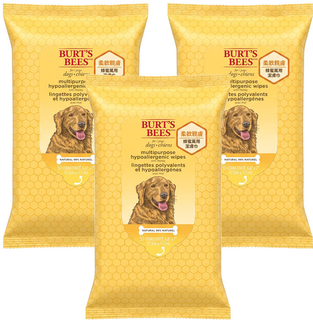 BURT'S BEES 蜂蜜萬用潔膚巾, 3包, 50入