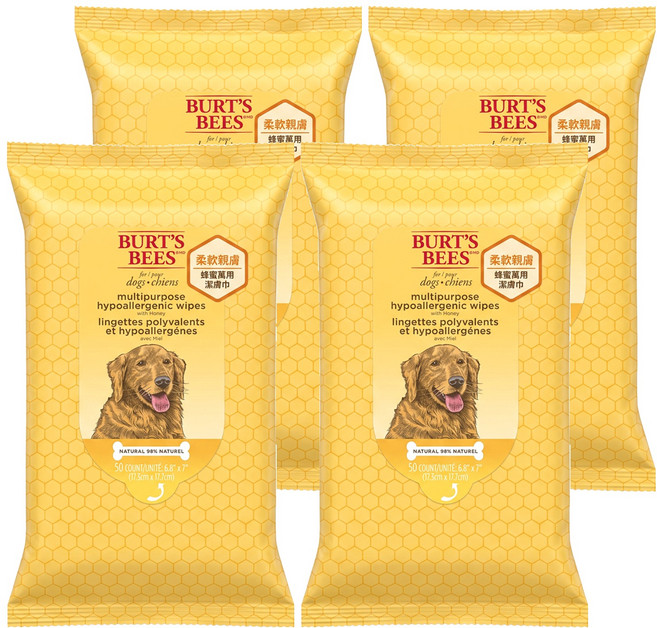 BURT'S BEES 蜂蜜萬用潔膚巾, 4包, 50入