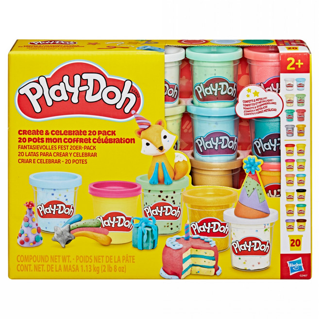 Hasbro 孩之寶 Play-Doh 培樂多 20色黏土組, 混合顏色, 1130g, 1套