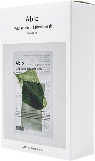 Abib 阿彼芙 台灣公司貨 PH弱酸性面膜 魚腥草 鎮靜舒緩 30ml, 10入, 1組